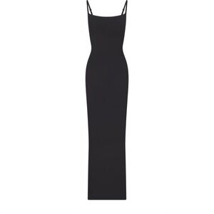 SKIMS Fits Everybody Long Slip Dress in Black